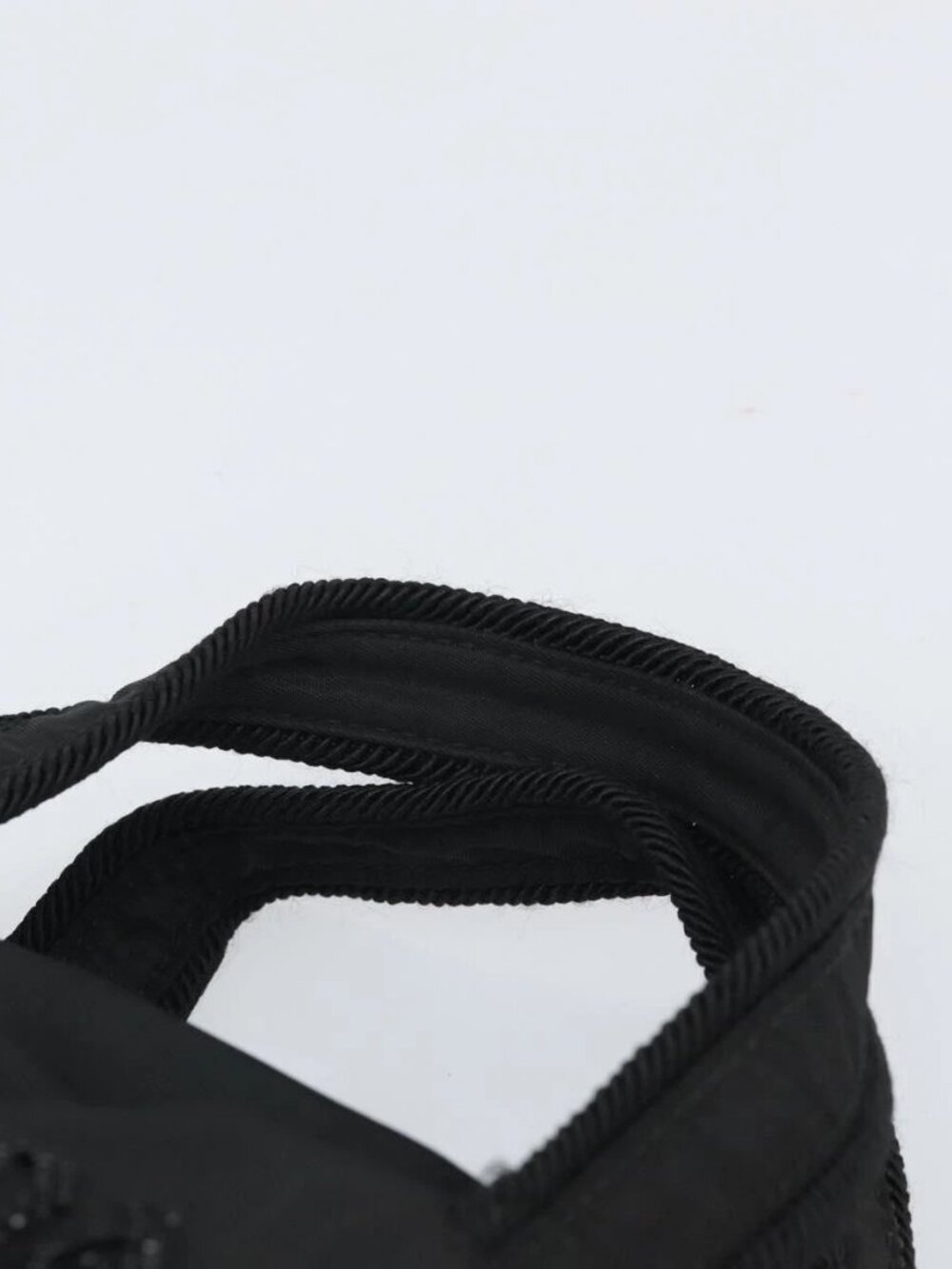 PRADA Hand Bag Nylon Black Gold Auth bs33258 - Picture 8 of 16